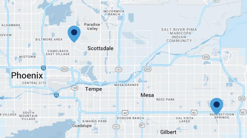 Map Showing Our Termite Control Area Of Service